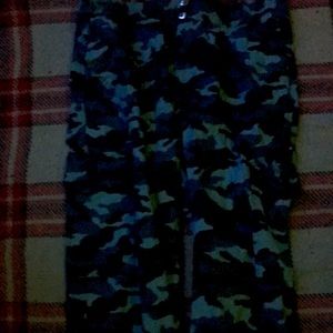 Almost Famous camo cargos. Blue black and grey ish